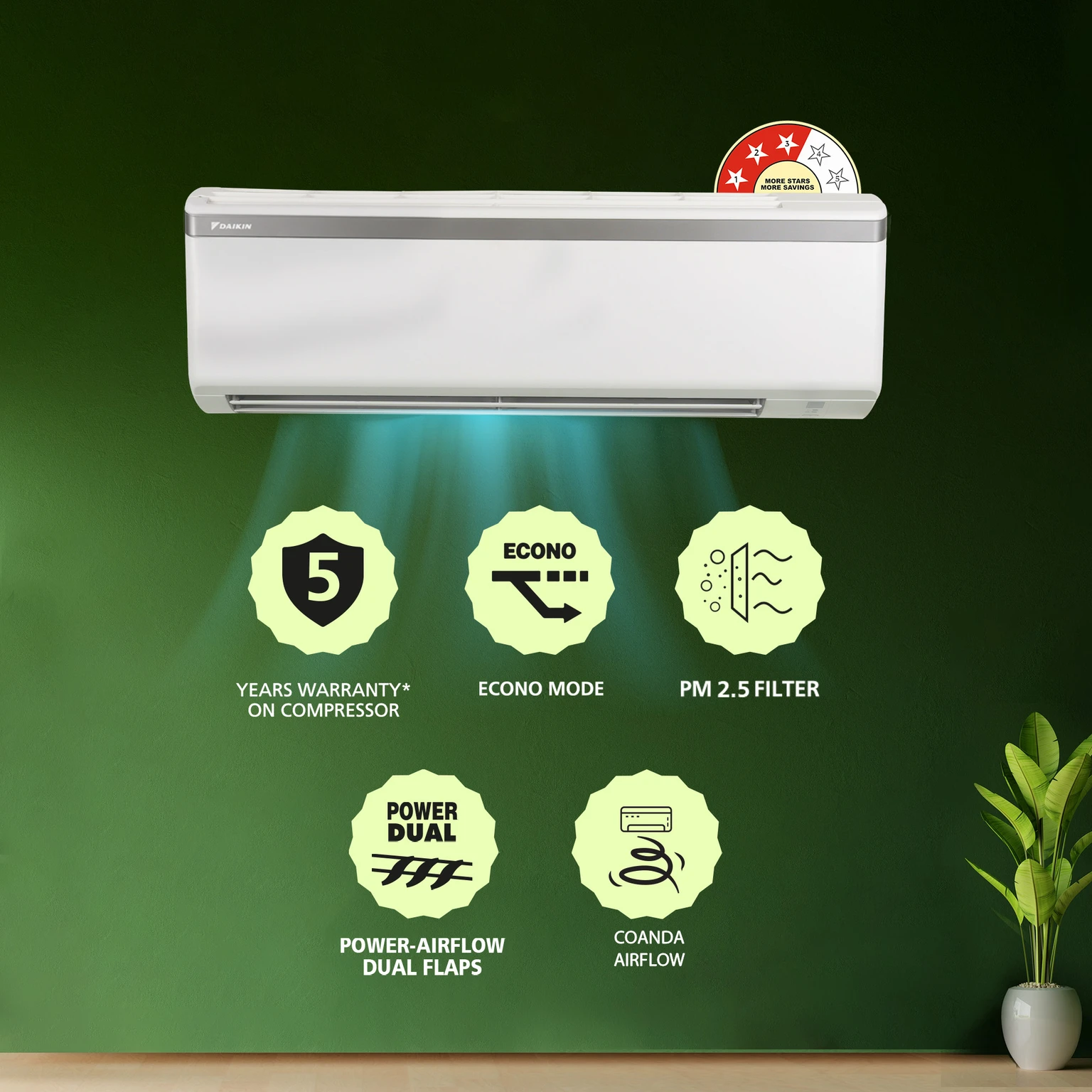 DAIKIN 2025 Model fixed speed (FTL35UV16W1/GTL35UV16W1) 3 Star