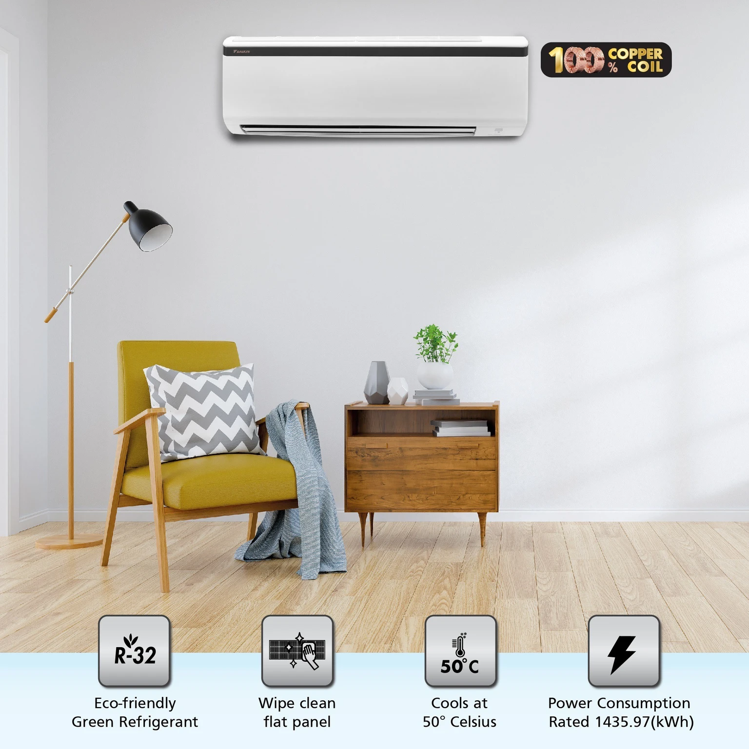 DAIKIN 2025 Model fixed speed (FTL35UV16W1/GTL35UV16W1) 3 Star view 7