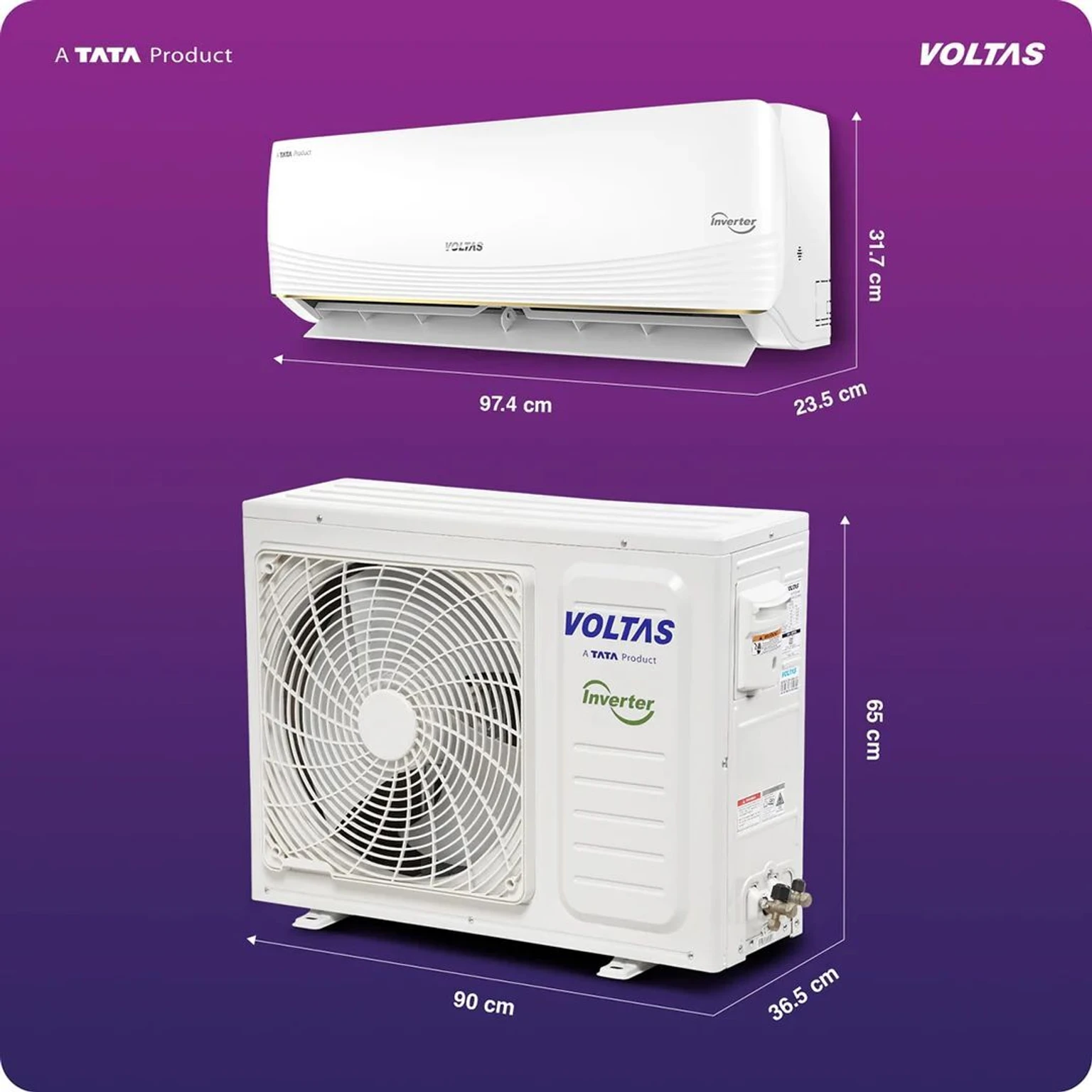 Voltas 185 INV Vertis (2026 Model) 1.5 Ton 5 Star inverter view 3
