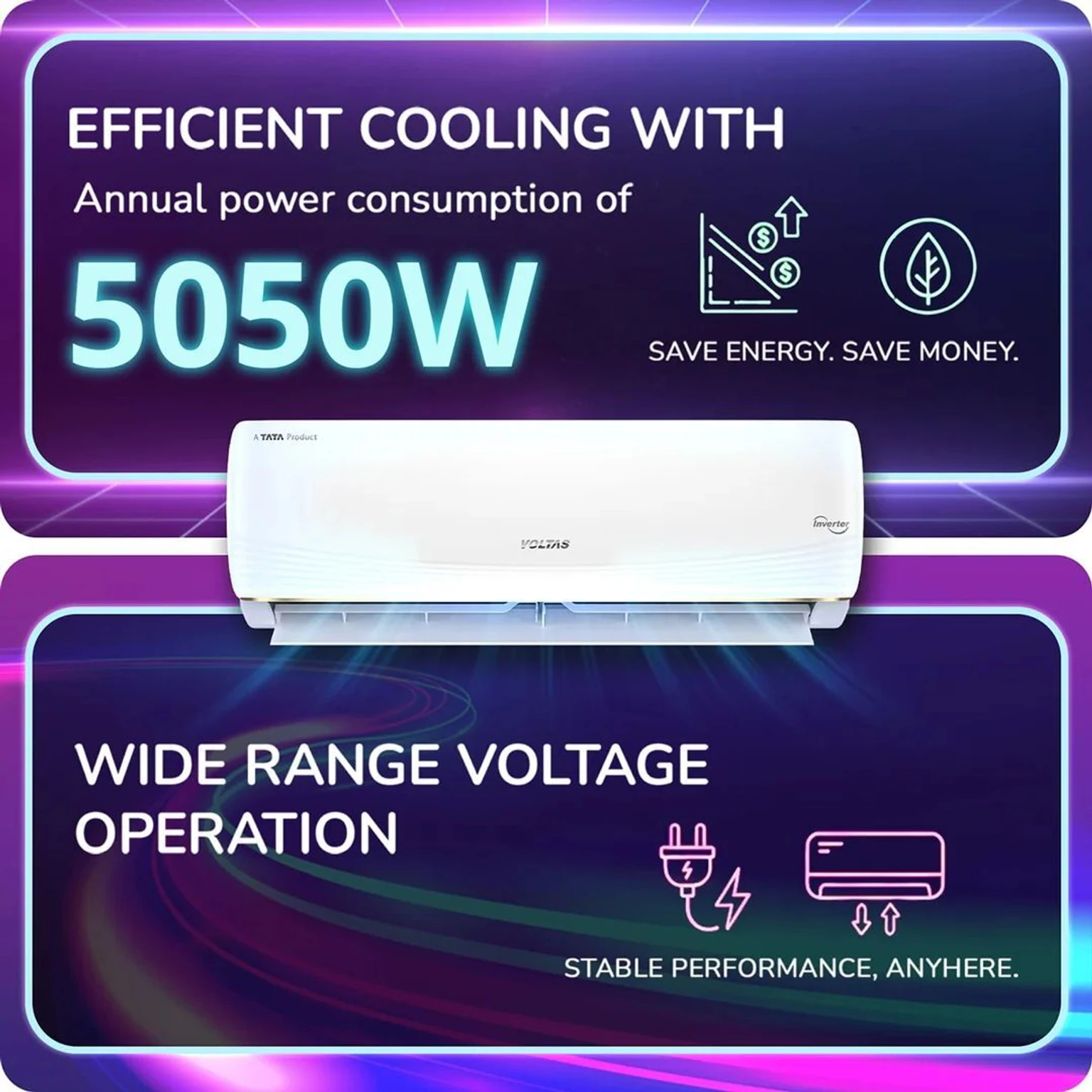 Voltas 185 INV Vertis (2026 Model) 1.5 Ton 5 Star inverter view 4
