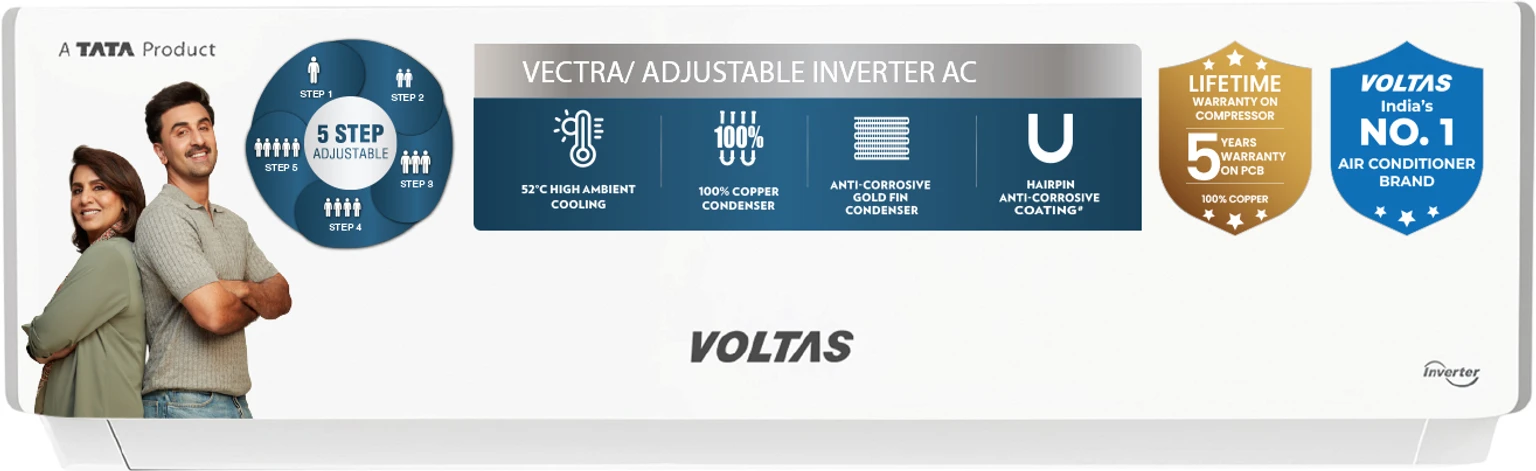 Voltas 2 Ton 5 Star Inverter Split AC (245INV Vectra Plush)