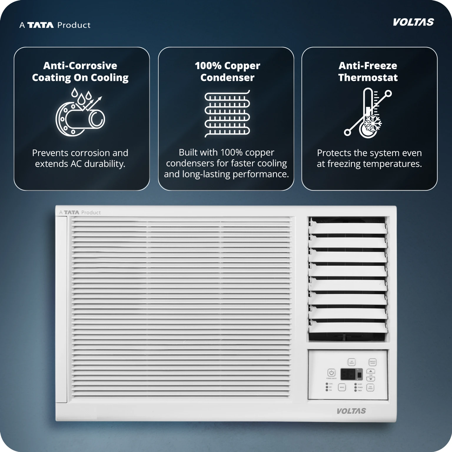  Voltas 1 Ton 2 Star Window AC (122FS Platina, 2026 Model) view 4