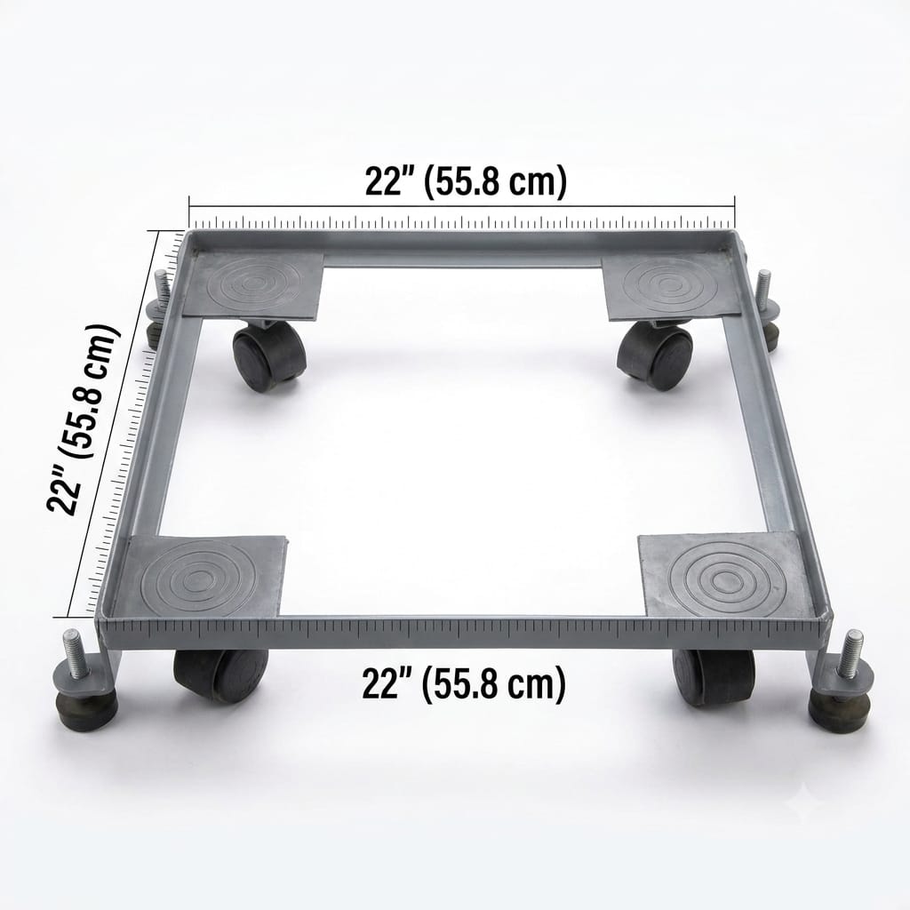 Heavy-Duty Washing Machine Trolley With Anti-Vibration Stoppers | 22"/22" Inch