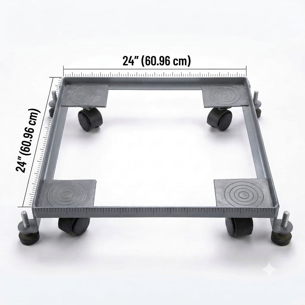 Heavy-Duty Washing Machine Trolley With Anti-Vibration Stoppers | 24"/24" Inch