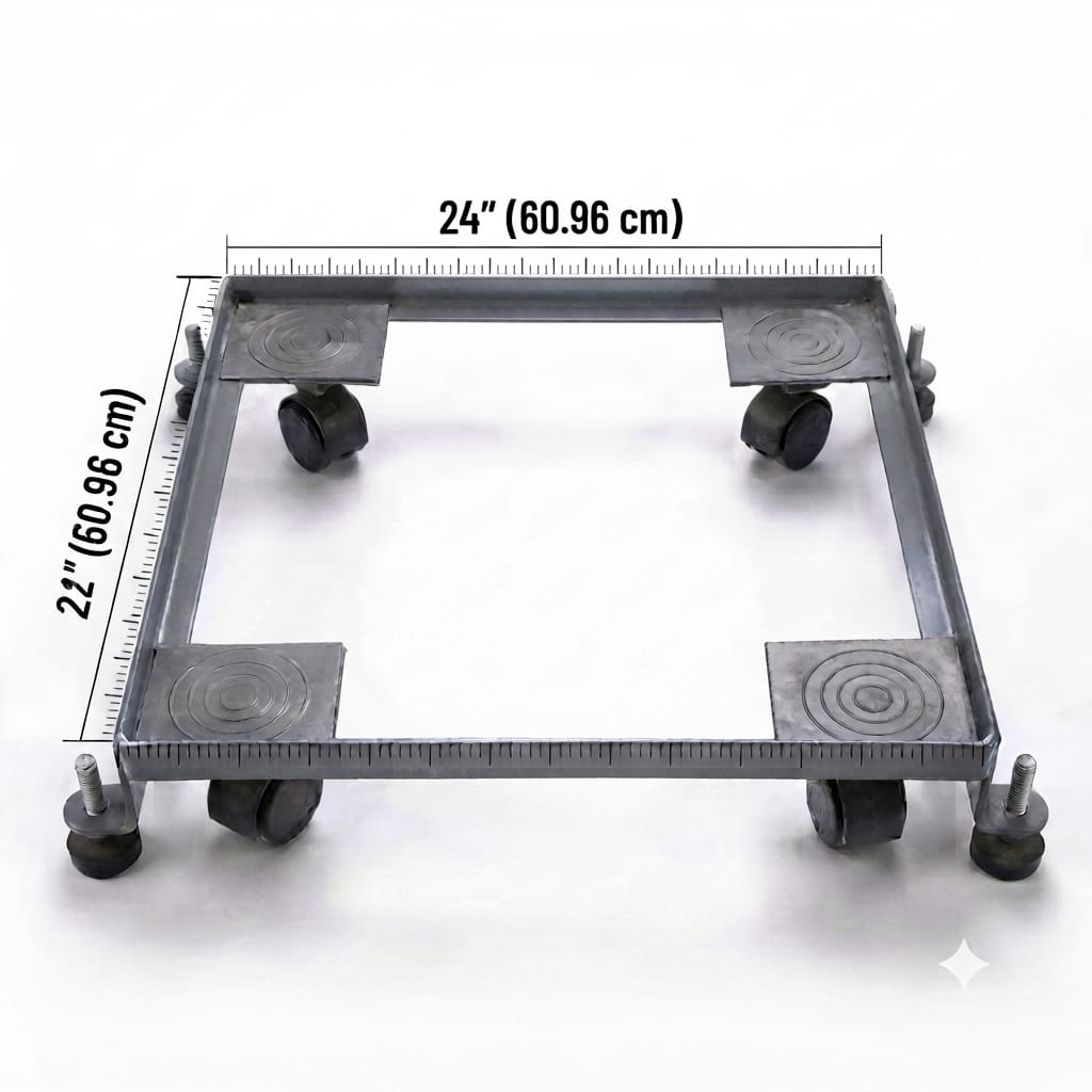 Heavy-Duty Washing Machine Trolley With Anti-Vibration Stoppers | 22"/24" Inch