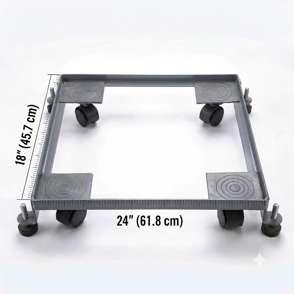 Heavy-Duty Washing Machine Trolley With Anti-Vibration Stoppers | 18"/24" Inch