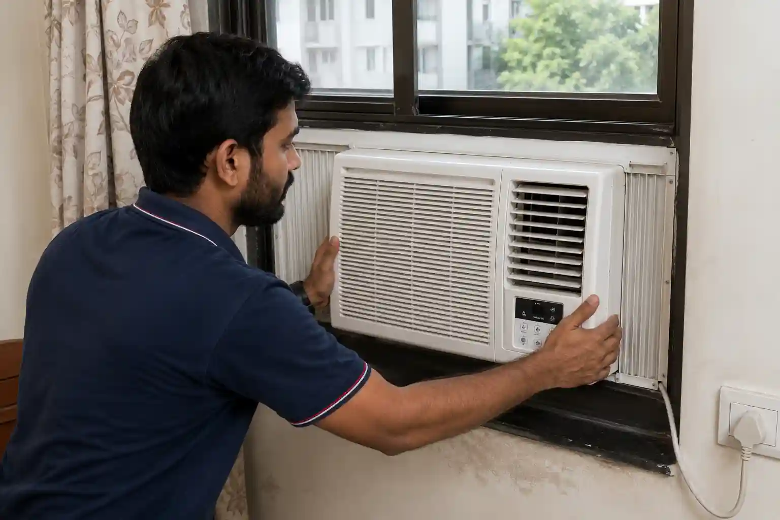 Window AC installation